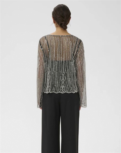 Gestuz - GZSibba Bluse - Black/Silver